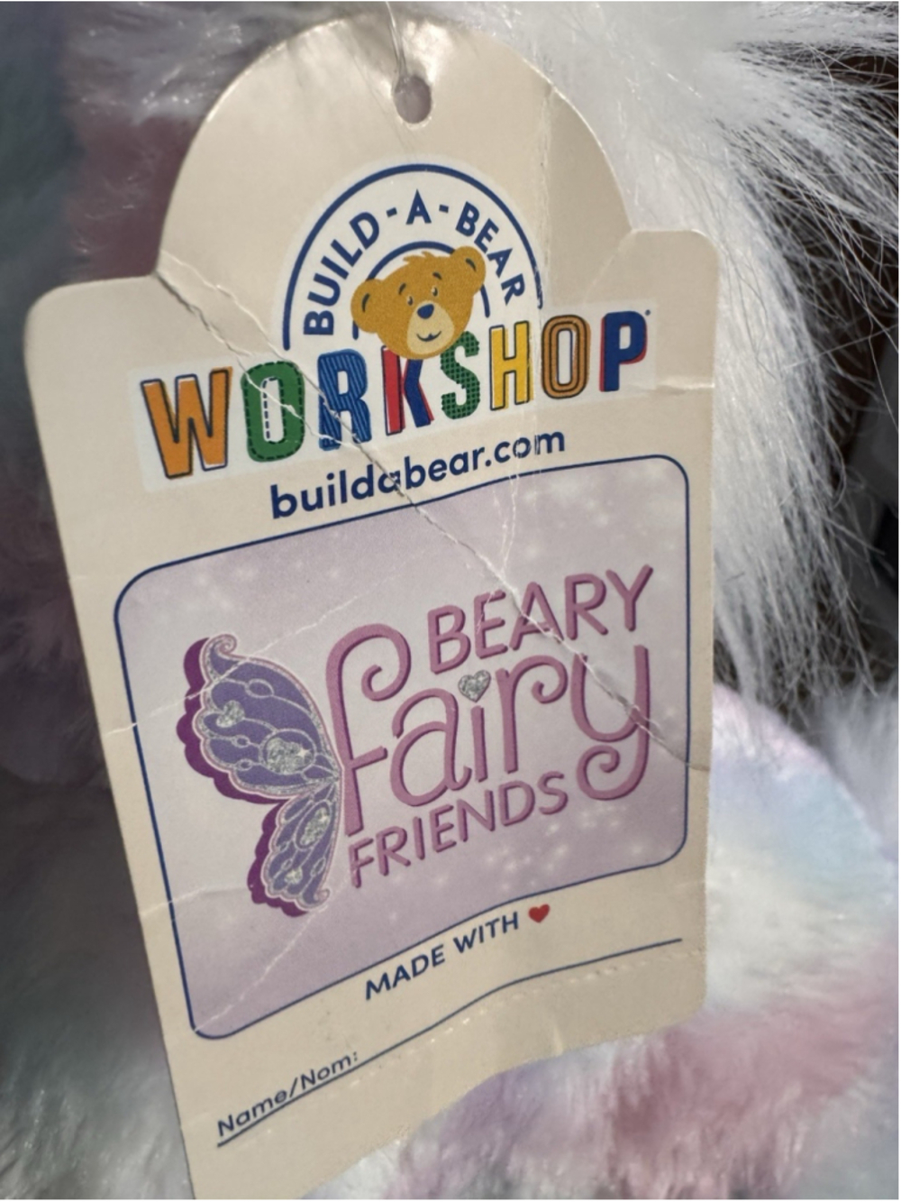 Build-A-Bear Beary Fairy Friends Enchanted Unicorn 2022 Rainbow Tag Attached - Picture 8 of 8